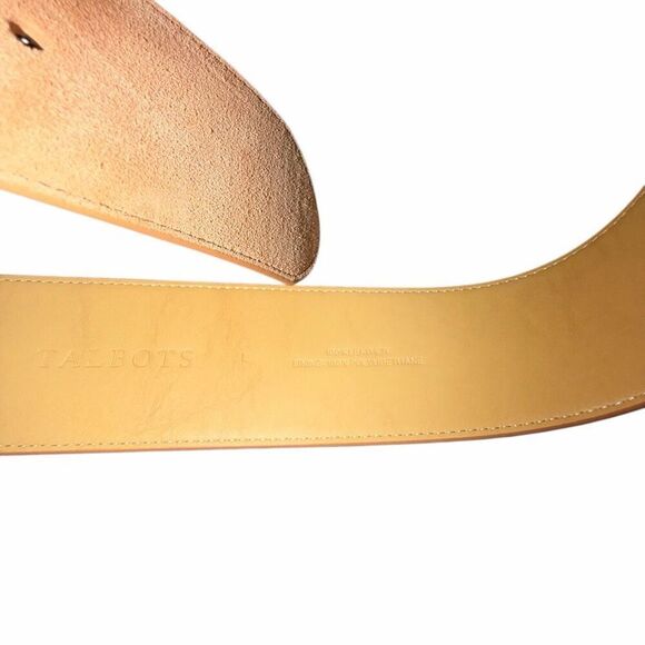 Talbots tan suede leather belt- size L